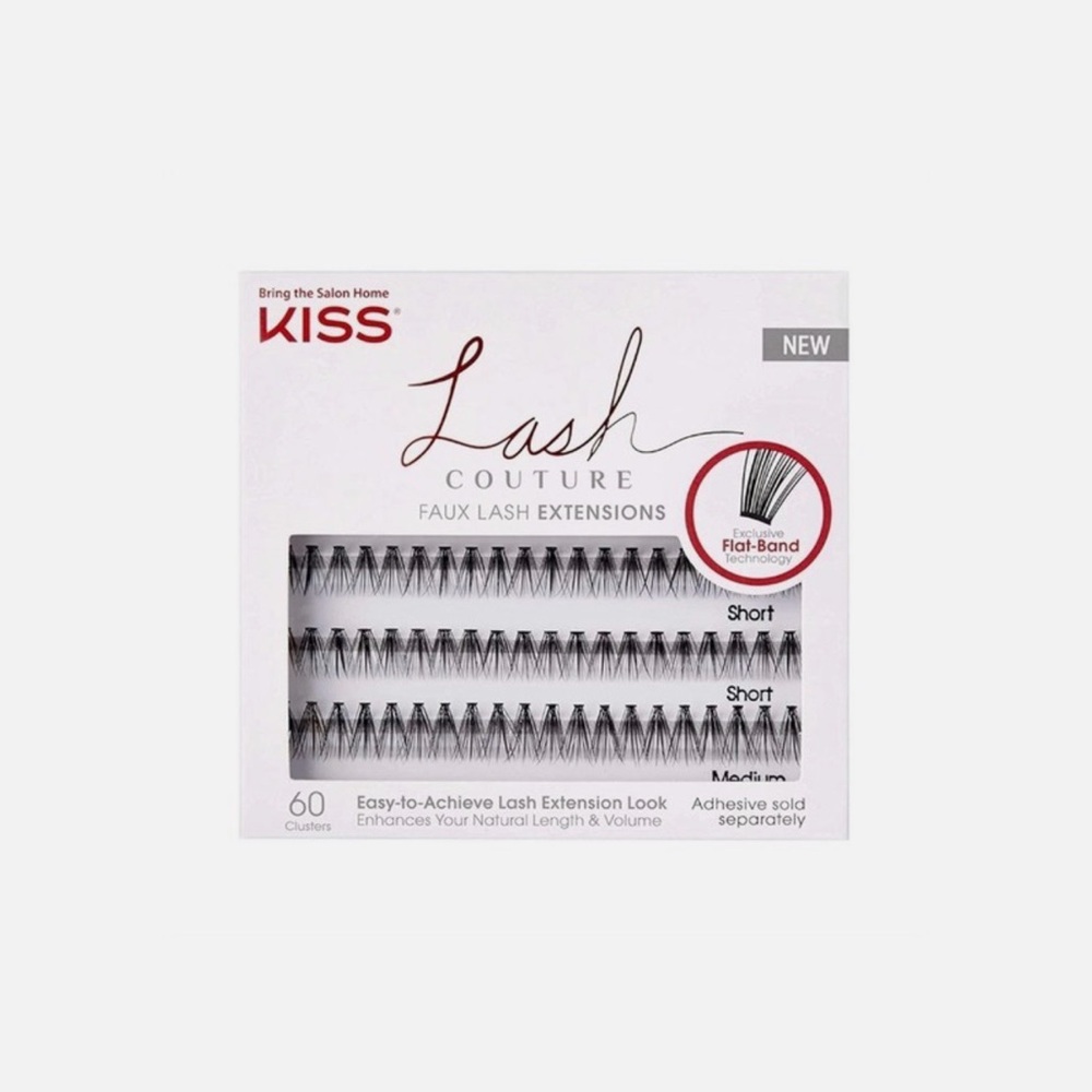(set of 2) Kiss Lash Couture Faux Lash Extensions - Black and White Packaging